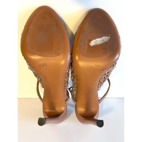 Alaia Purple Cutout Studded Slingback Heels, Size 8 (US) 38 (IT), New! $1,320 - Picture 8 of 11